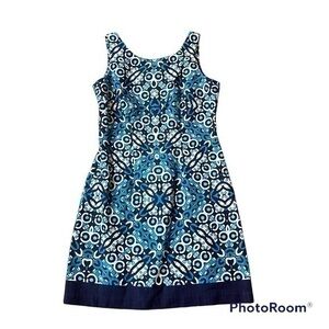Just… Taylor beautiful blue pattern coastal dress